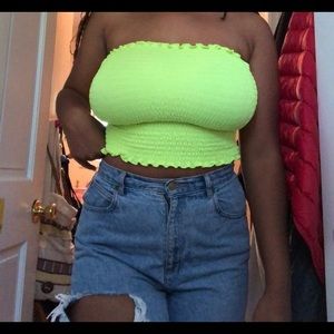 Fashion nova neon shirred tube top